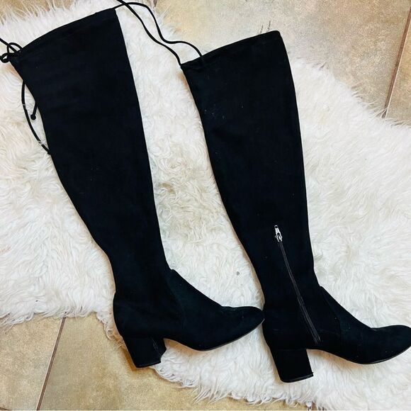 Gianni Bini Stretch Knee High Black fall & winter suede style Boots 6.5 - Picture 16 of 16